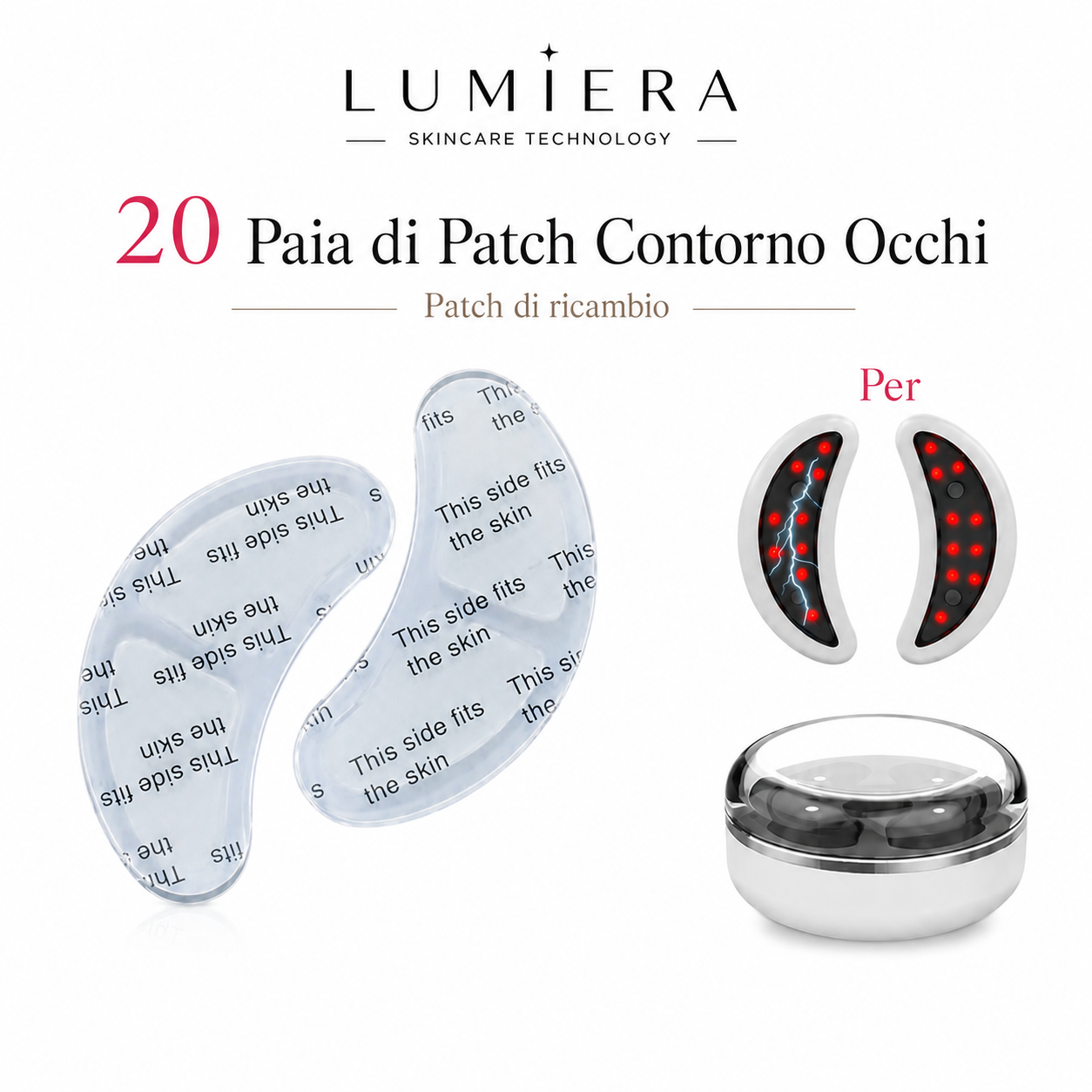Lumiera Refill Eye Patches – Patch di Ricambio per Contorno Occhi