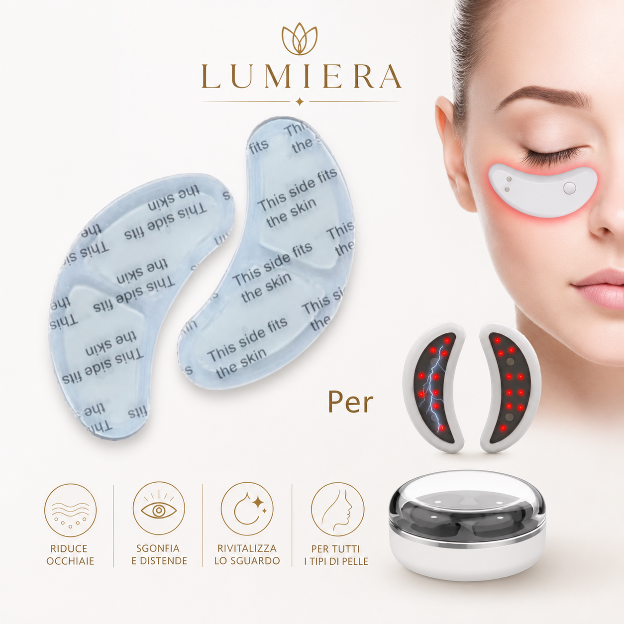 Lumiera Refill Eye Patches – Patch di Ricambio per Contorno Occhi