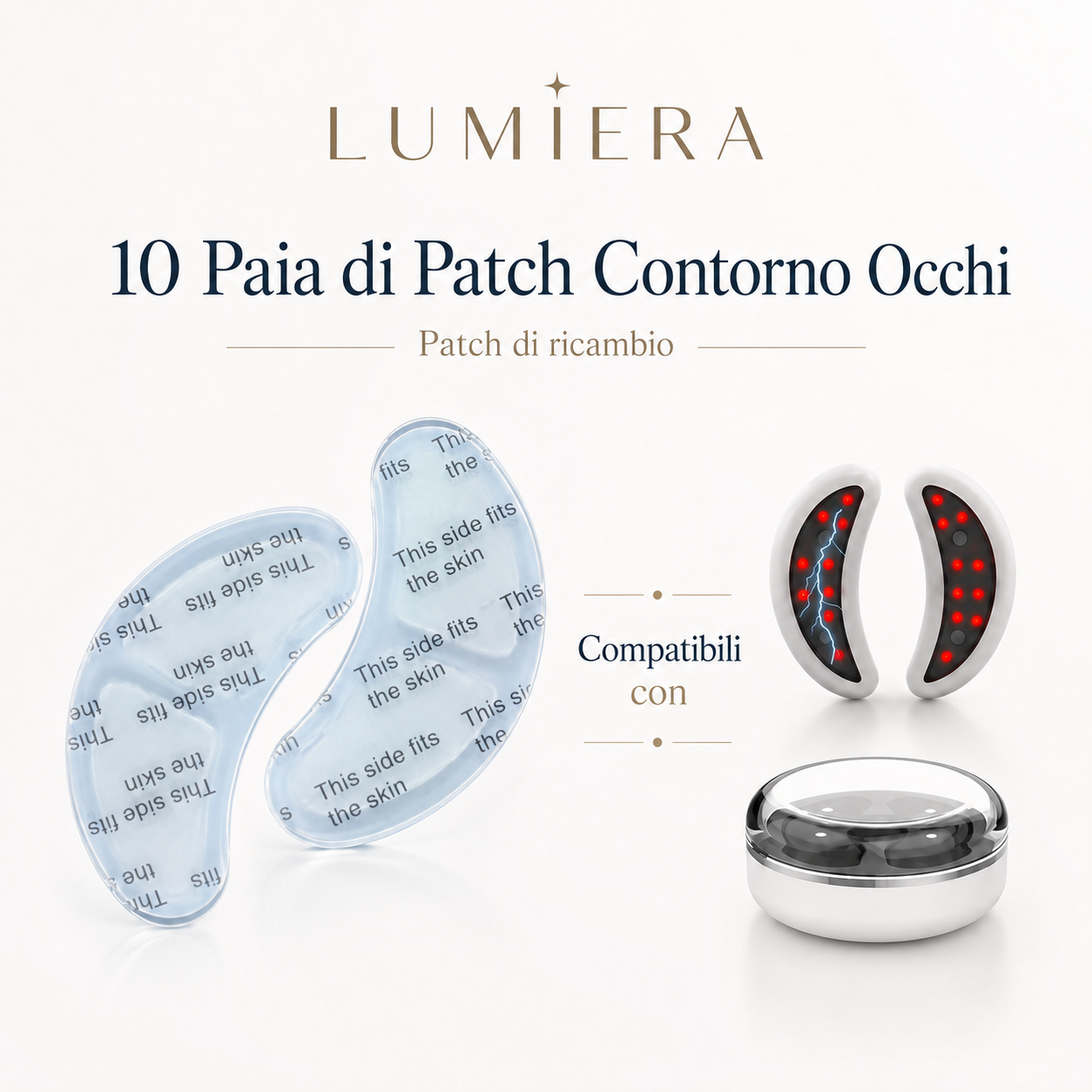 Lumiera Refill Eye Patches – Patch di Ricambio per Contorno Occhi
